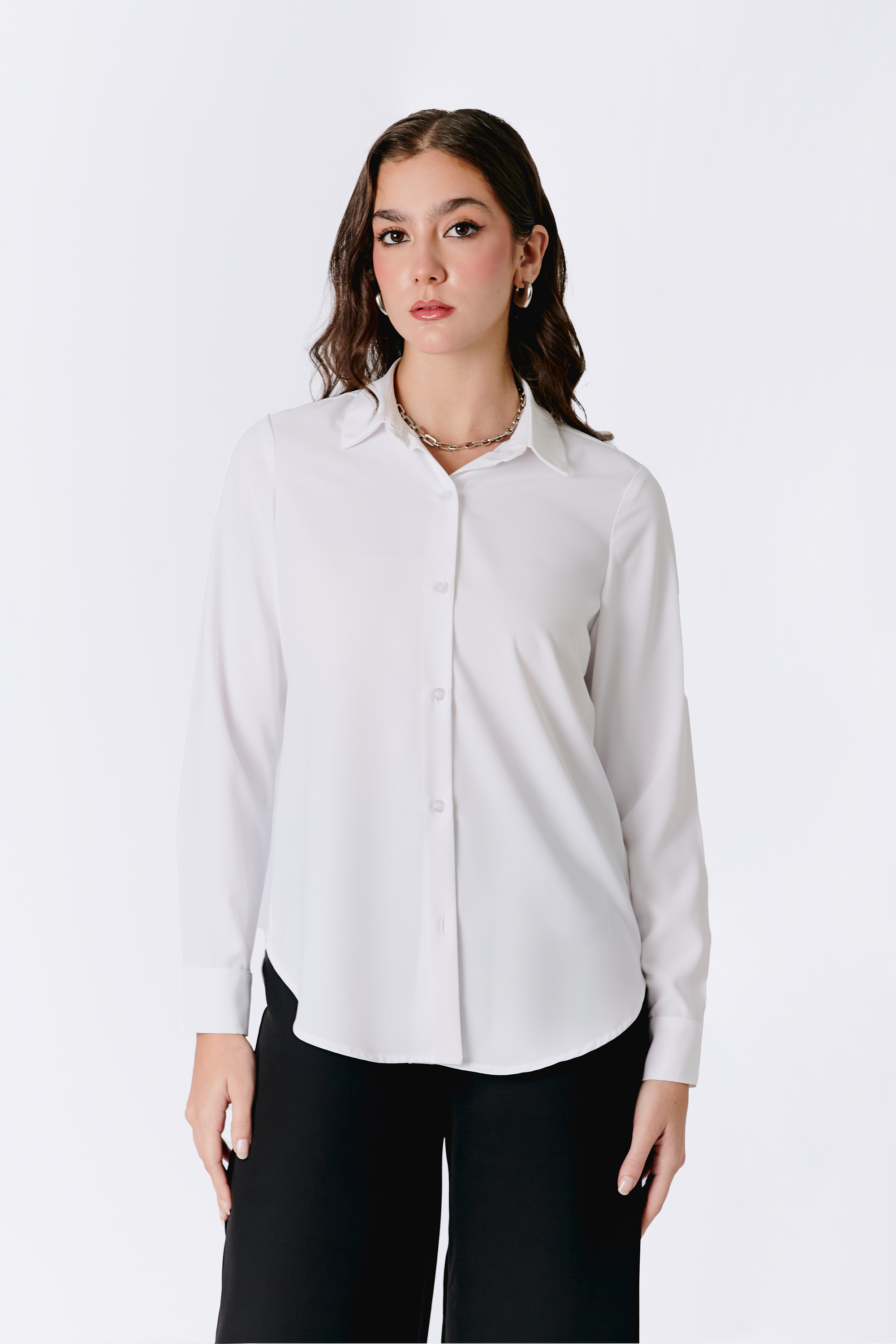 BLUSA LORENA MANGA LARGA CON BOTONES DE MUJER saga