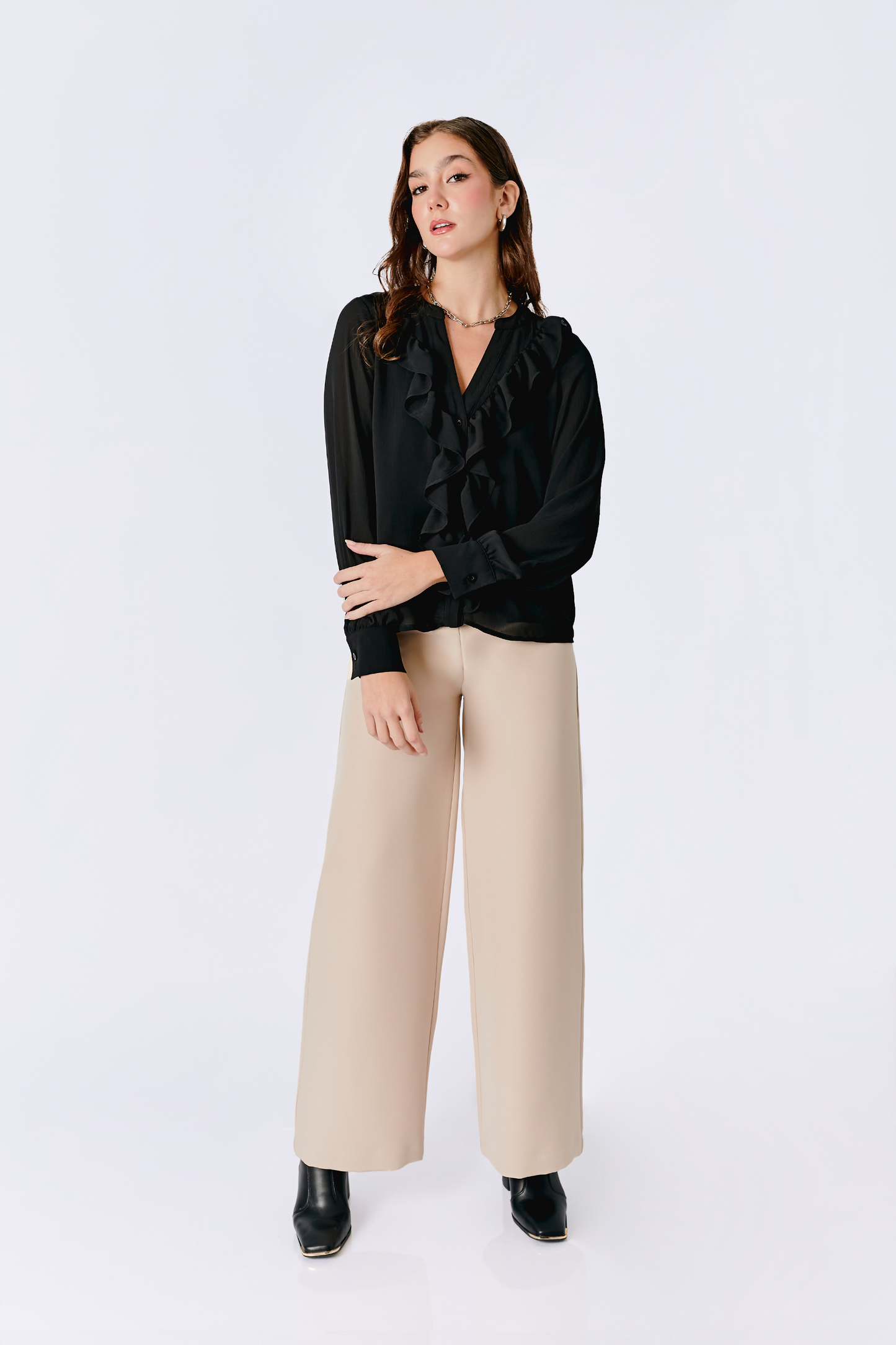 BLUSA AILEN MANGA LARGA NEGRO [PRE-VENTA]