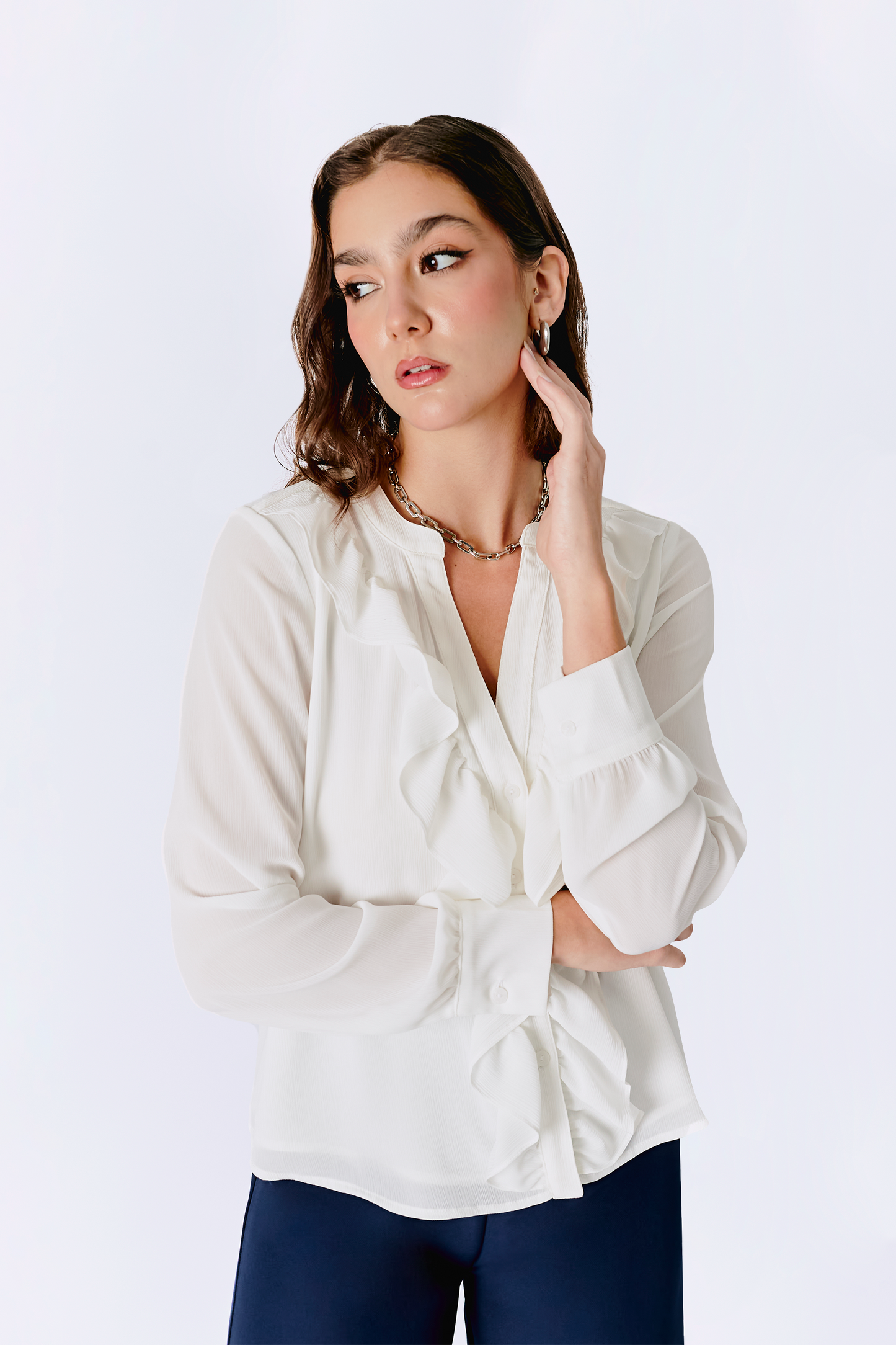 BLUSA AILEN MANGA LARGA PERLA [PRE-VENTA]