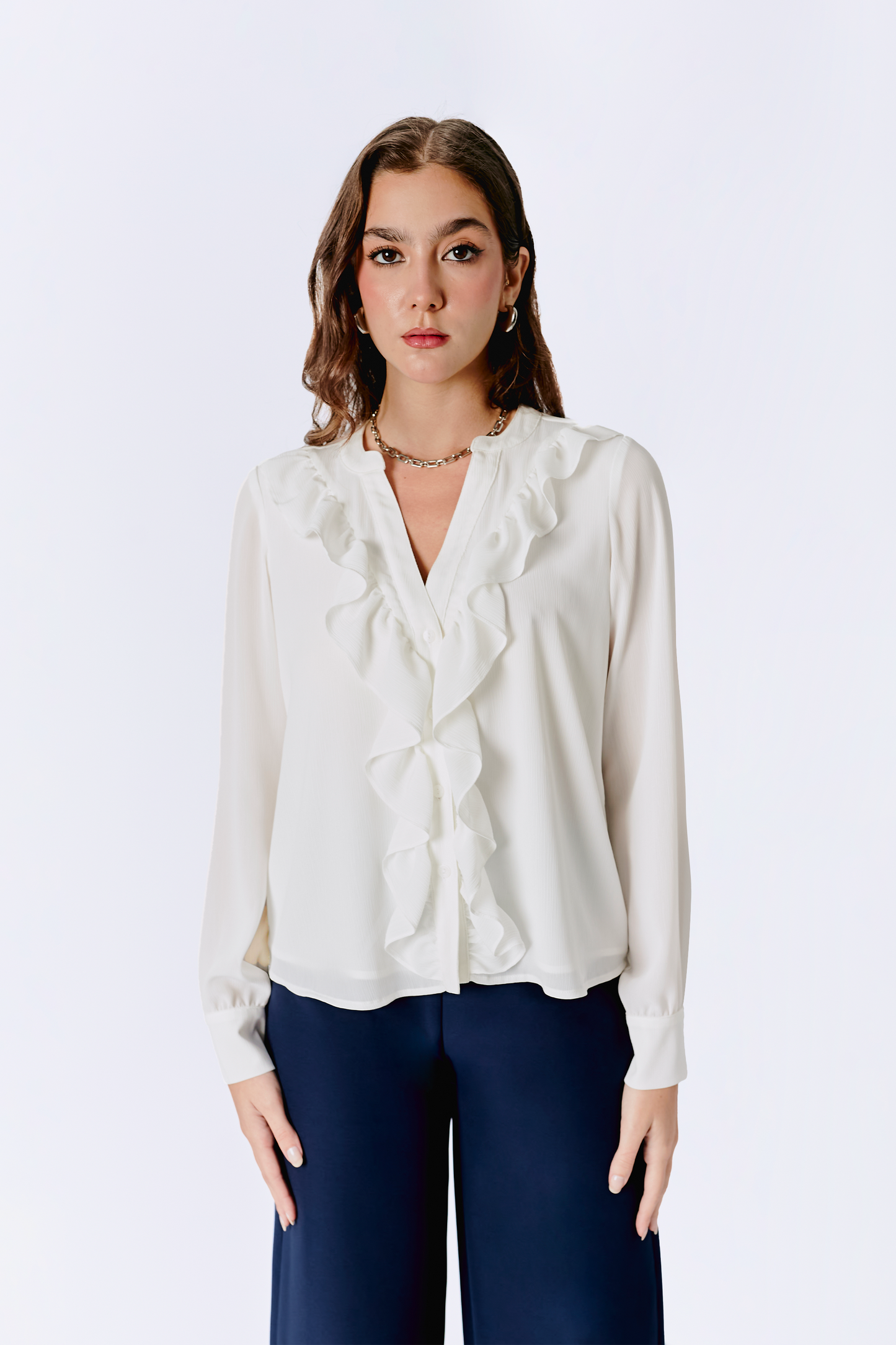 BLUSA AILEN MANGA LARGA PERLA [PRE-VENTA]