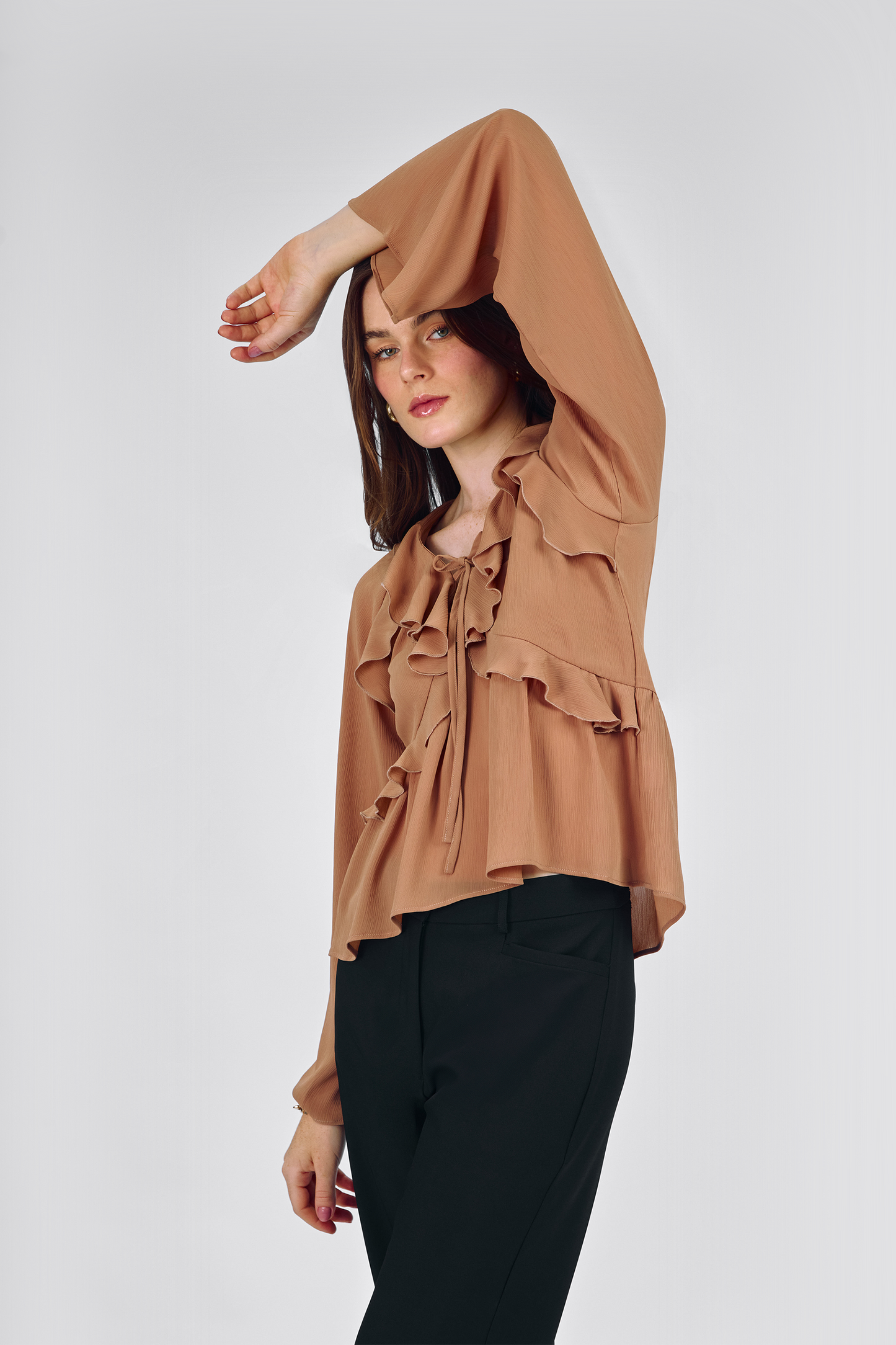 BLUSA FLUIDA MANGA LARGA IRIS DE MUJER BANATY