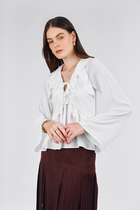 BLUSA FLUIDA MANGA LARGA IRIS DE MUJER BANATY [PRE-VENTA]