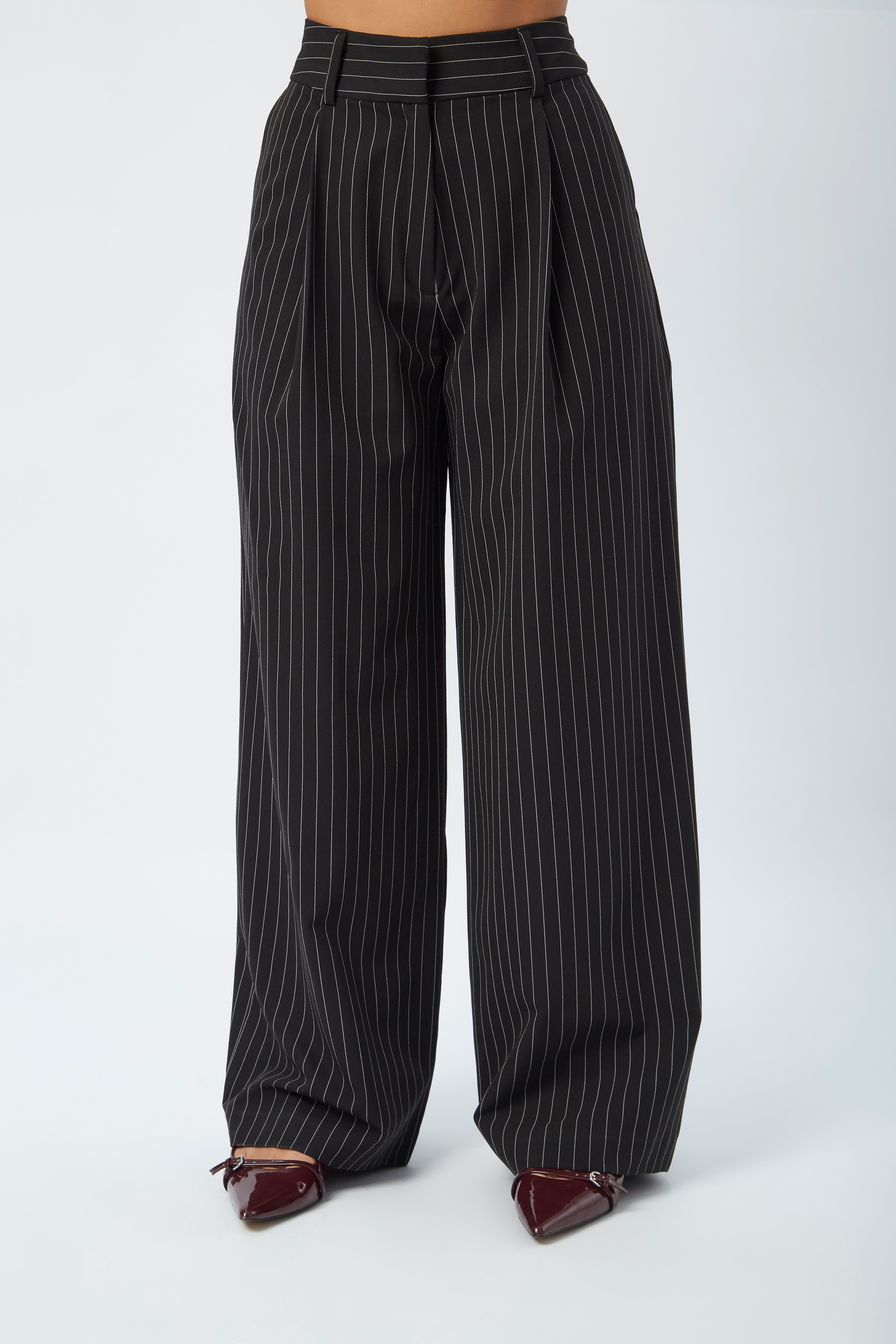 Pantalón De Rayas Rayas Negro - Miranda