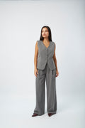 Miranda Striped Pants, Lead Gray Stripes