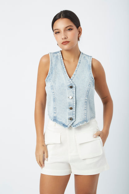 Chaleco Denim Ice