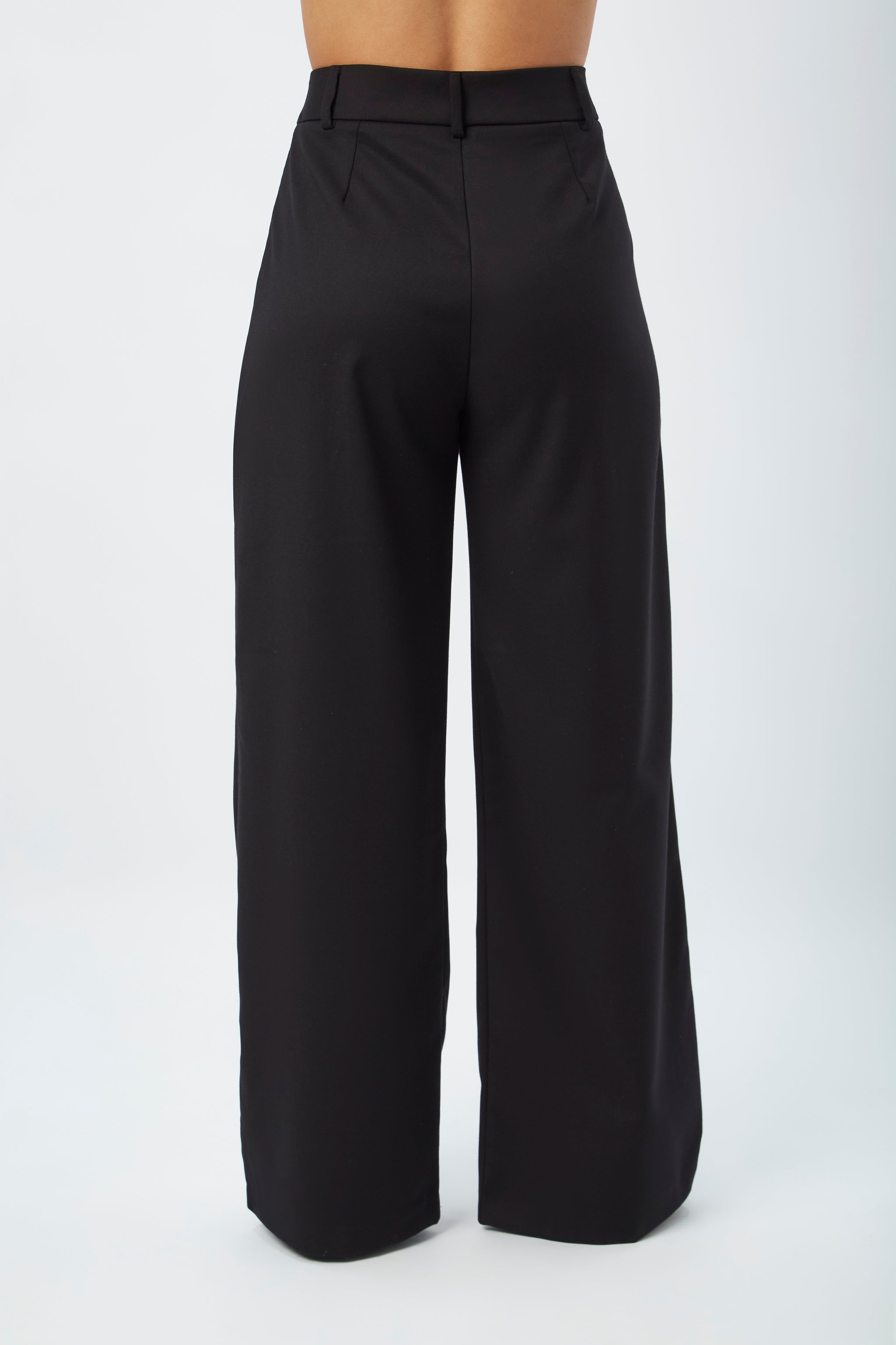 Danna Straight-Leg Trousers, Black