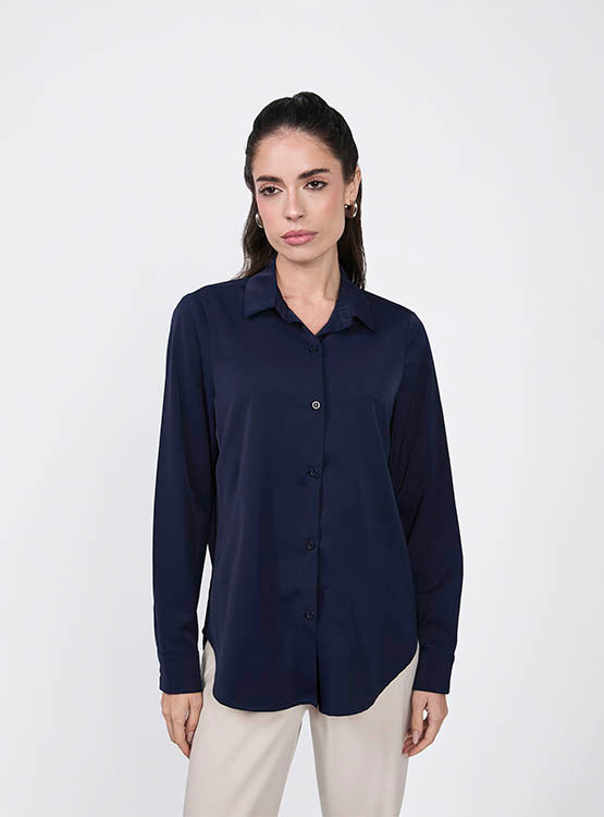 BLUSA LORENA MANGA LARGA CON BOTONES DE MUJER saga