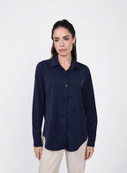 BLUSA LORENA MANGA LARGA CON BOTONES DE MUJER saga