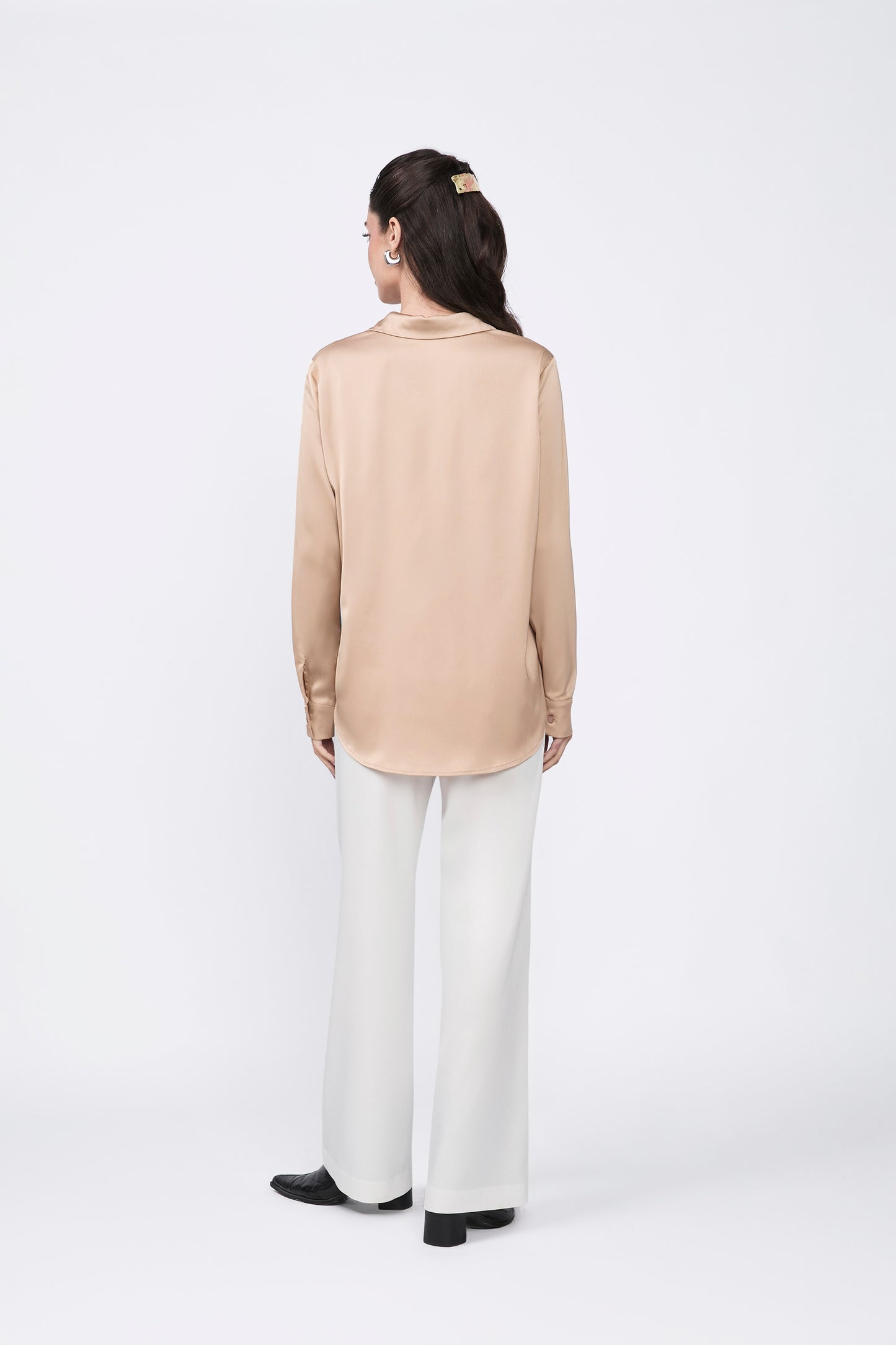 Blusa de Seda Beige