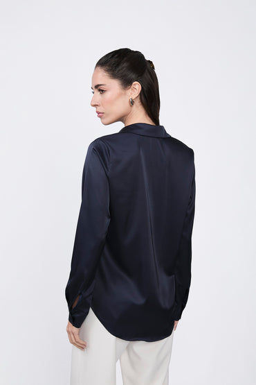 Blusa de Seda Marino