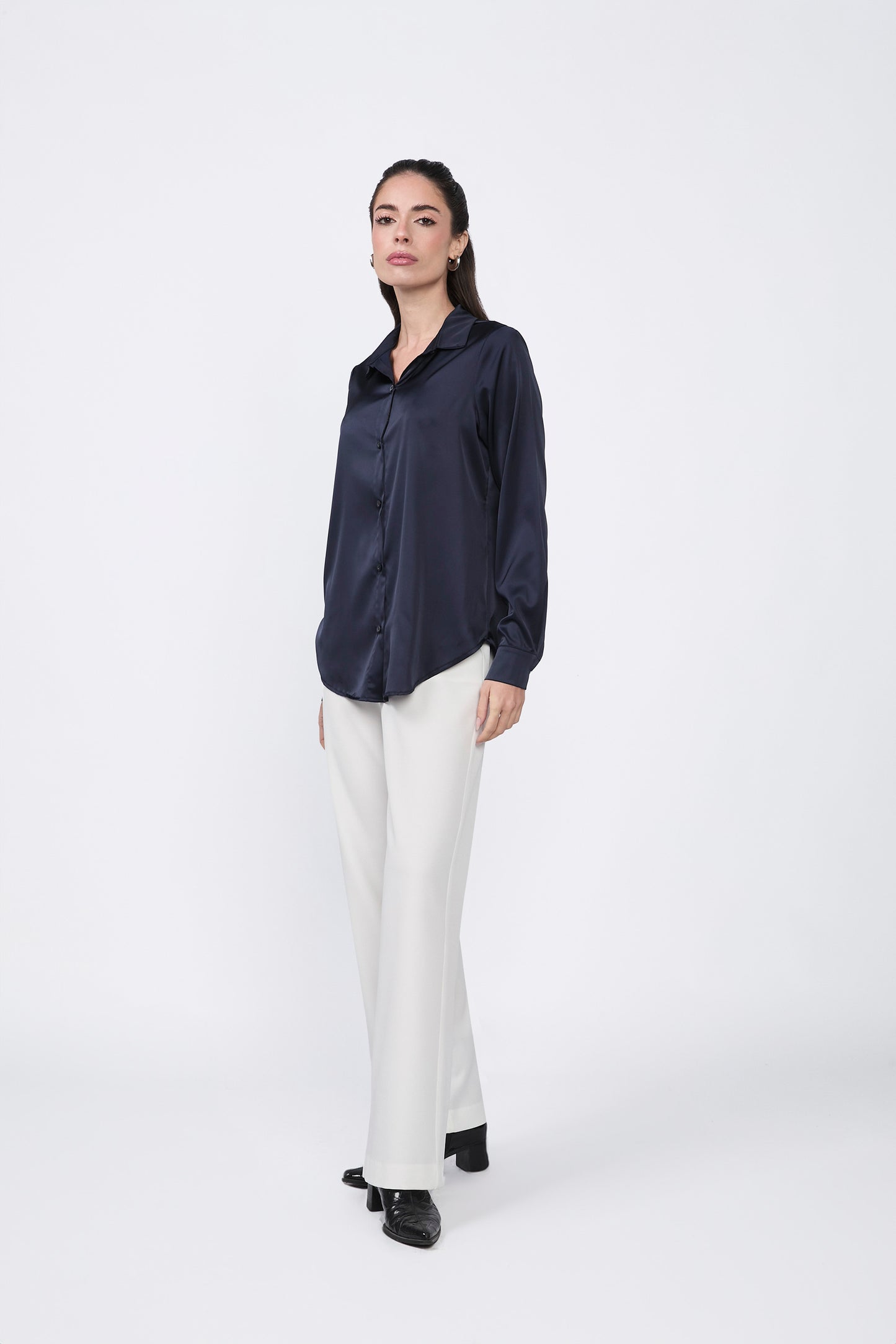 Blusa de Seda Marino