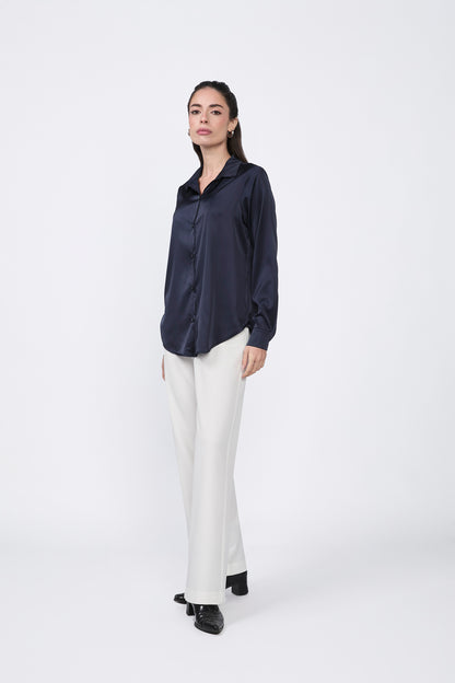 Blusa de Seda Marino