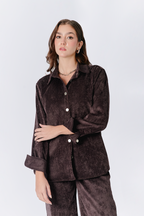 CAMISA DE CORDUROY MANGA LARGA MARRÓN - THAIS