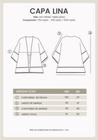 CAPA MANGA CORTA CON DETALLES BORDADOS PRINT VERDE - LINA