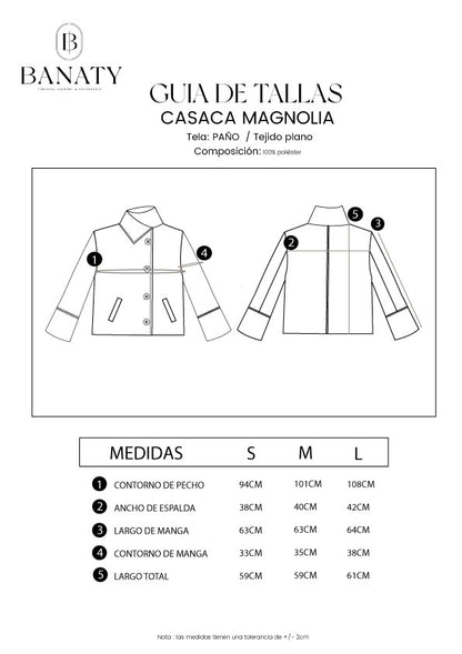 CASACA SASTRE MAGNOLIA DE MUJER