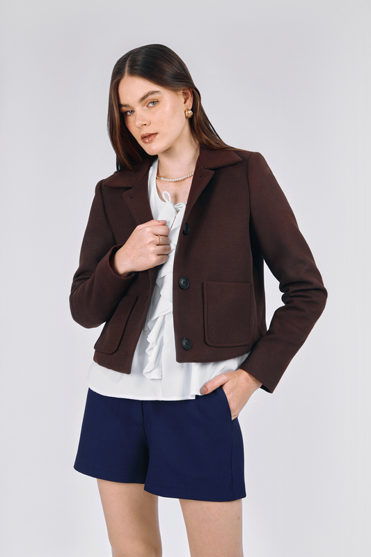 CASACA CROP SASTRE MADISON  DE MUJER BANATY