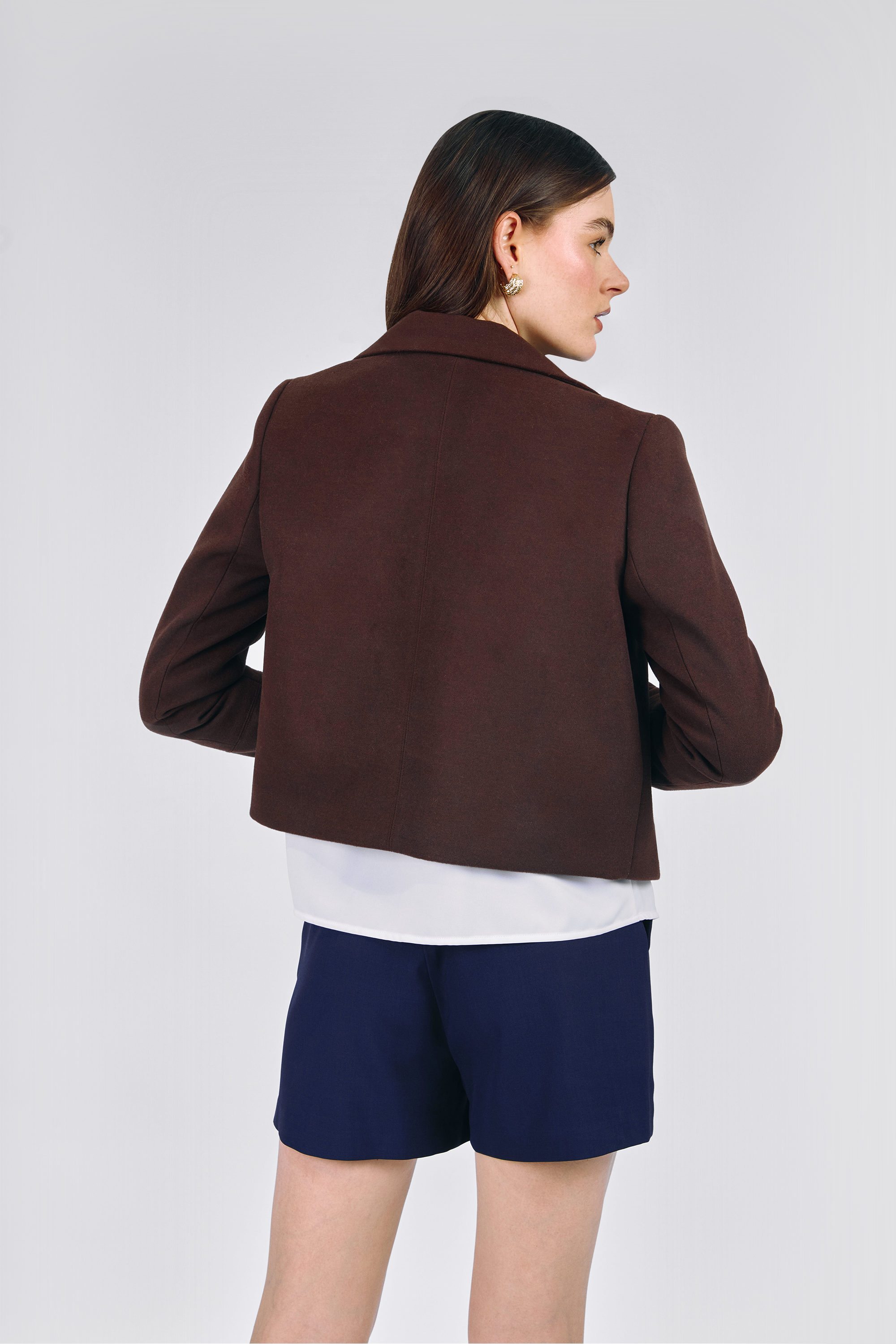 CASACA CROP SASTRE MADISON MARRON