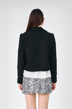 CASACA CROP SASTRE NEGRO - MADISON