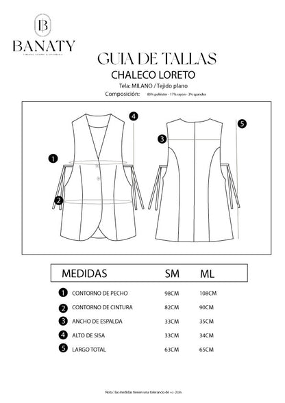 Chaleco sastre Loreto