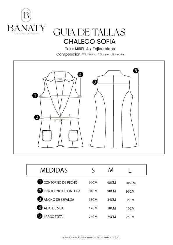 CHALECO SASTRERO LARGO - SOFIA