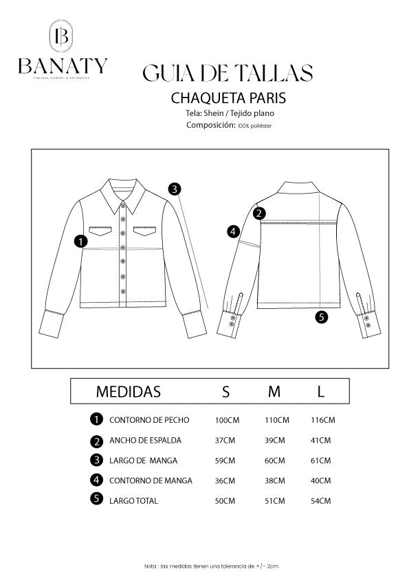 Chaqueta Crop Manga Larga Paris