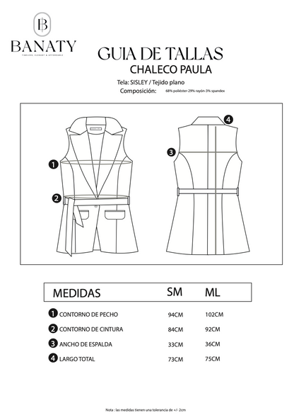 Chaleco Sastrero con Lazo Paula