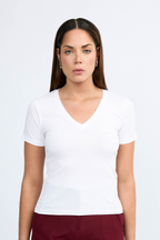 POLO ALGODON PIMA MUJER PERLA - ESTEFANIA