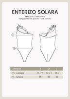 TRAJE DE BAÑO ENTERIZO ASIMÉTRICO PERLA - SOLARA