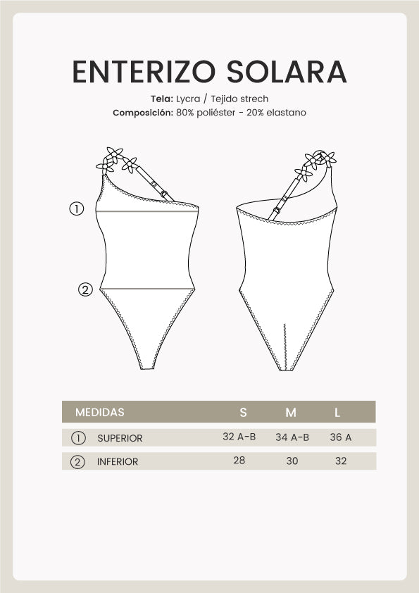 TRAJE DE BAÑO ENTERIZO ASIMÉTRICO PERLA - SOLARA