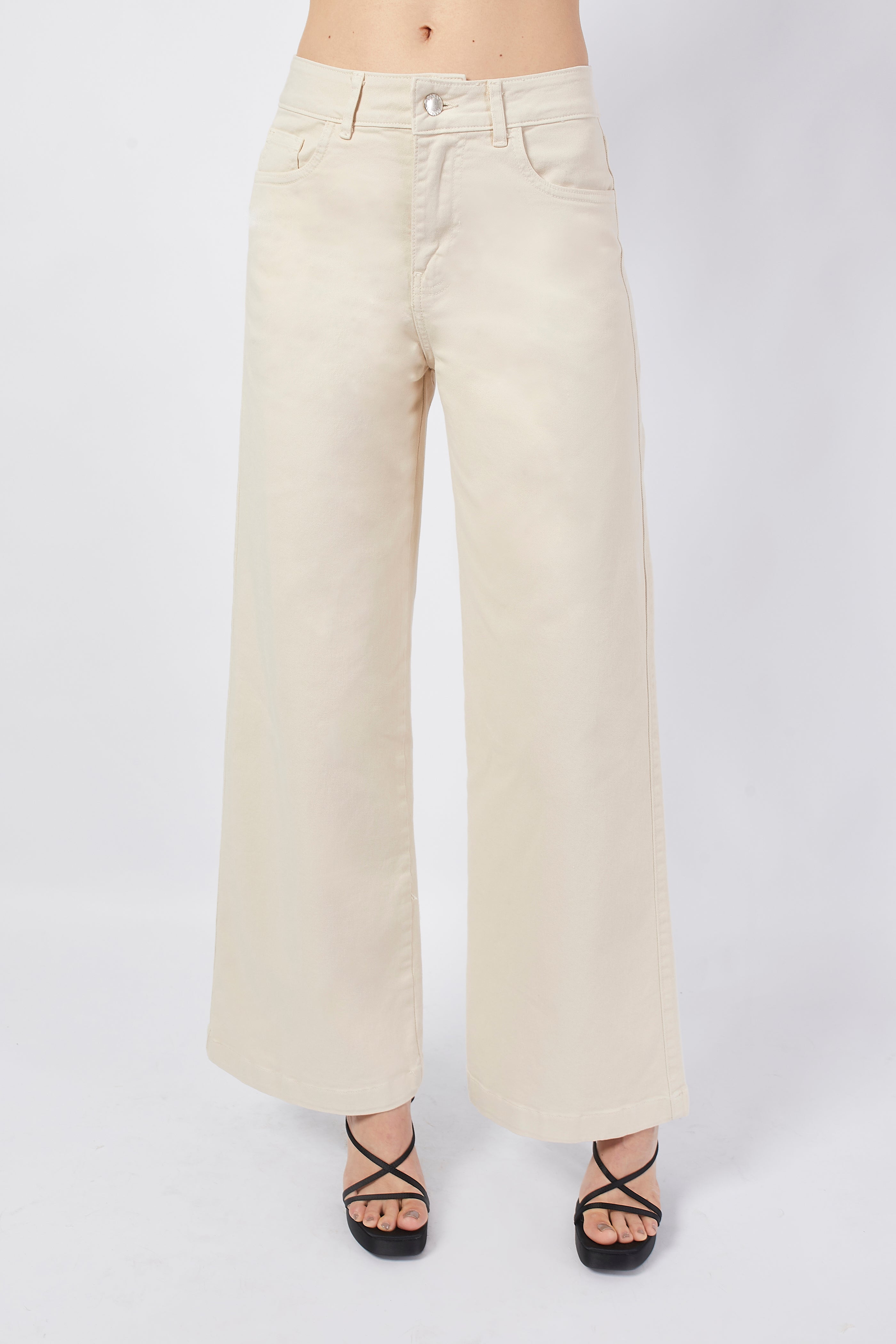 MAXI WIDE LEG JEANS LATTE