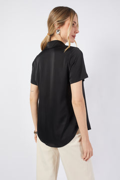 BLUSA DE SEDA MANGA CORTA MURIEL