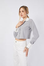 Blusa Crop Manga Larga - Esther