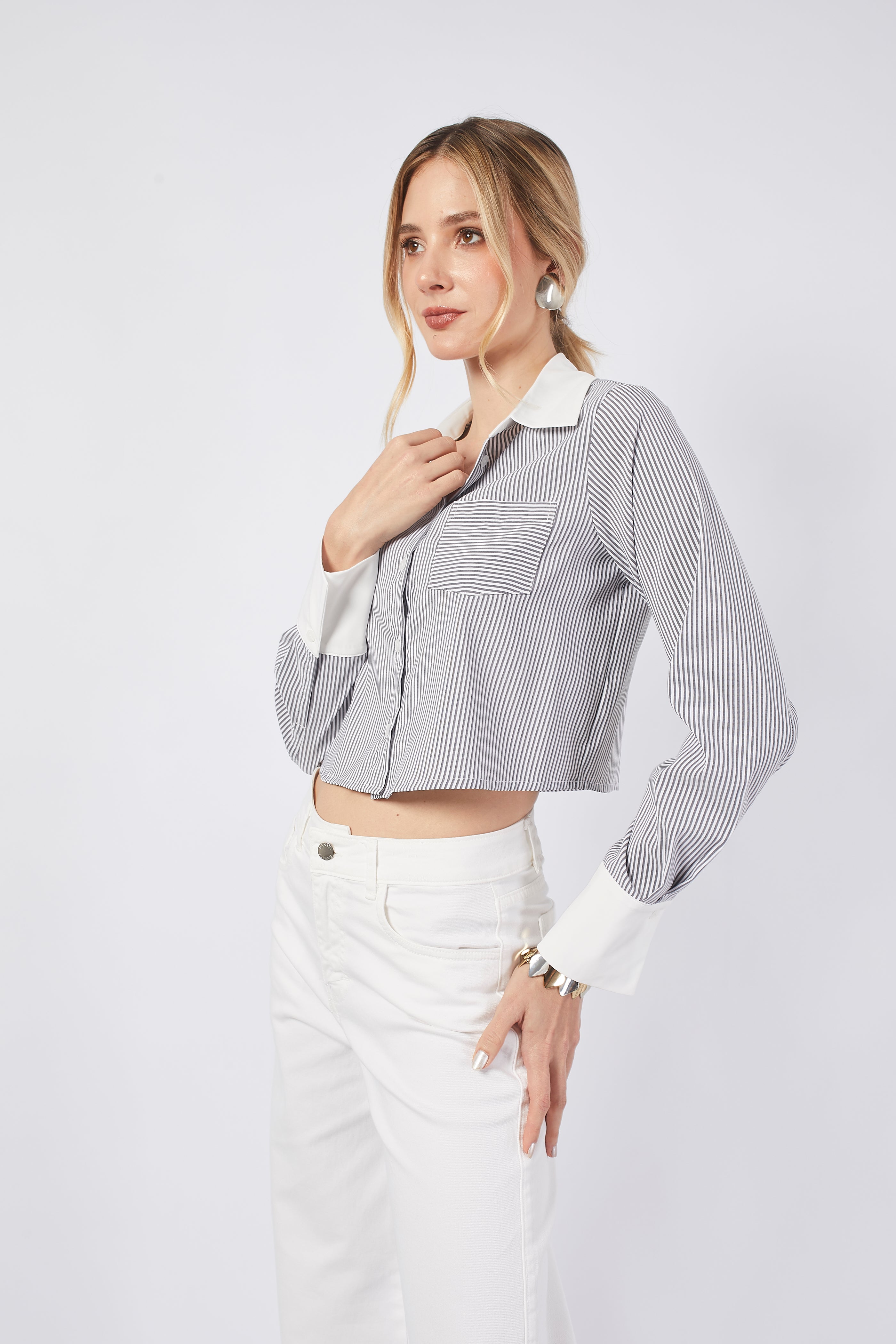 Blusa Crop Manga Larga - Esther