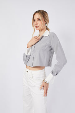 Blusa Crop Manga Larga Esther