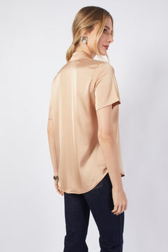 BLUSA DE SEDA MANGA CORTA MURIEL