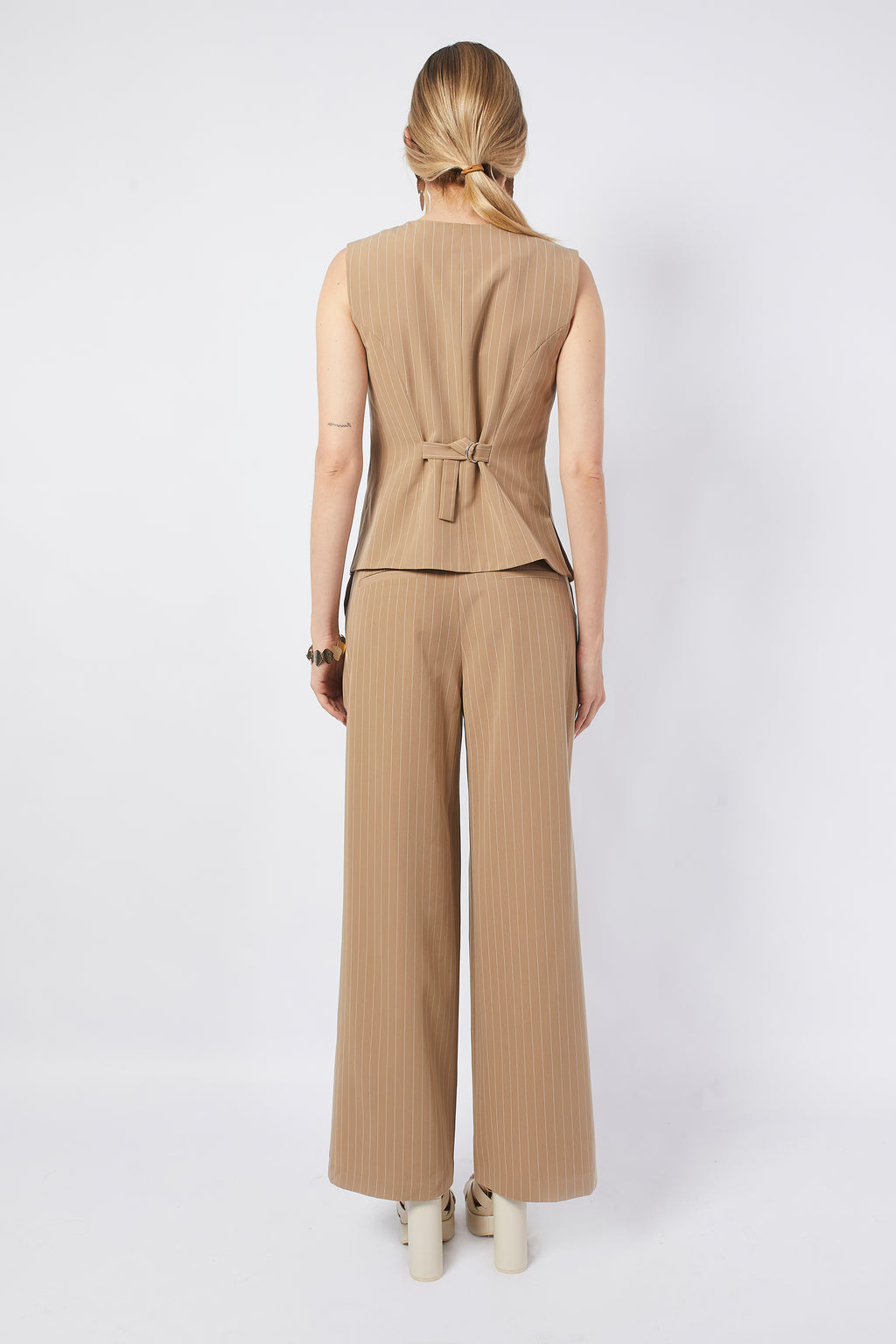 Pantalón De Rayas Rayas Camel - Miranda