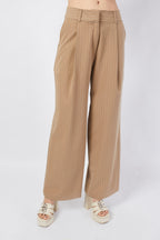 Pantalón De Rayas Rayas Camel - Miranda