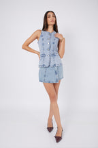 MAXI CHALECO DENIM CELESTE DAY