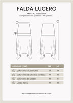 FALDA MIDI DE MALLA ASIMÉTRICA PRINT MARRON - LUCERO