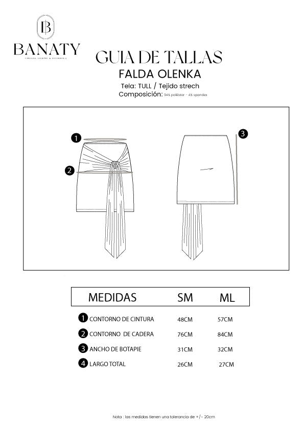 FALDA MIDI TULL OLENKA