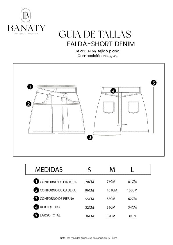 FALDA SHORT DENIM CELESTE DAY