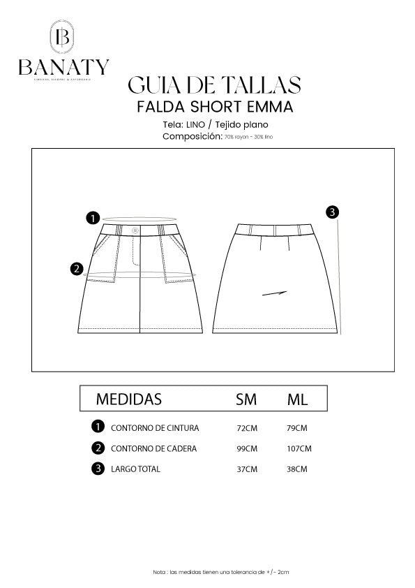 FALDA SHORT EMMA NEGRO