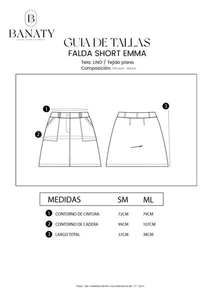 FALDA SHORT EMMA NEGRO