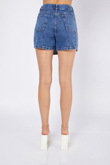 FALDA SHORT DENIM AZUL CRISTAL