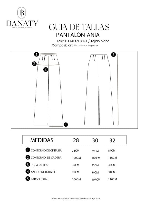PANTALÓN A LA CINTURA CON PINZAS BEIGE - ANIA