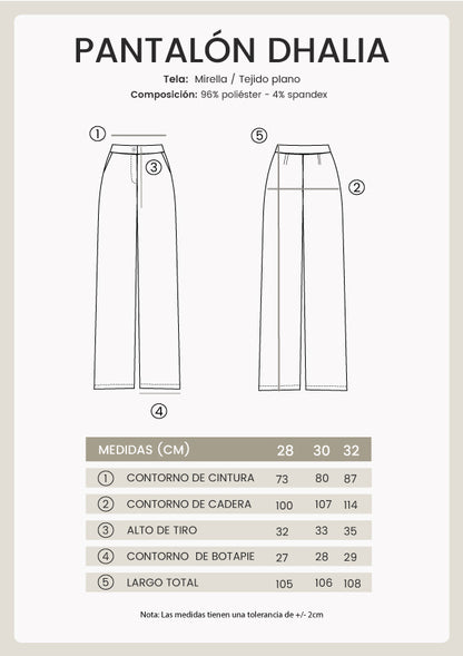 PANTALON DHALIA SEMI PALAZZO CON BOLSILLOS LATERALES MARRON [PRE-VENTA]
