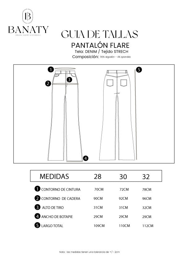 Pantalón Flare Denim