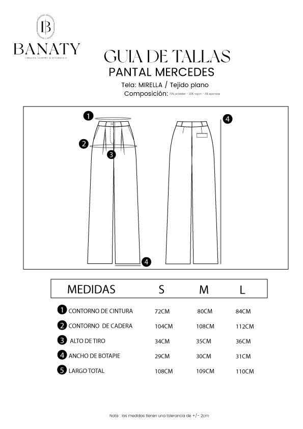 PANTALÓN SASTRE MARINO  - MERCEDES