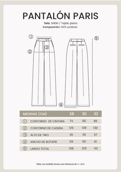 Pantalón Paris semi palazo con pinzas y bolsillos Camel