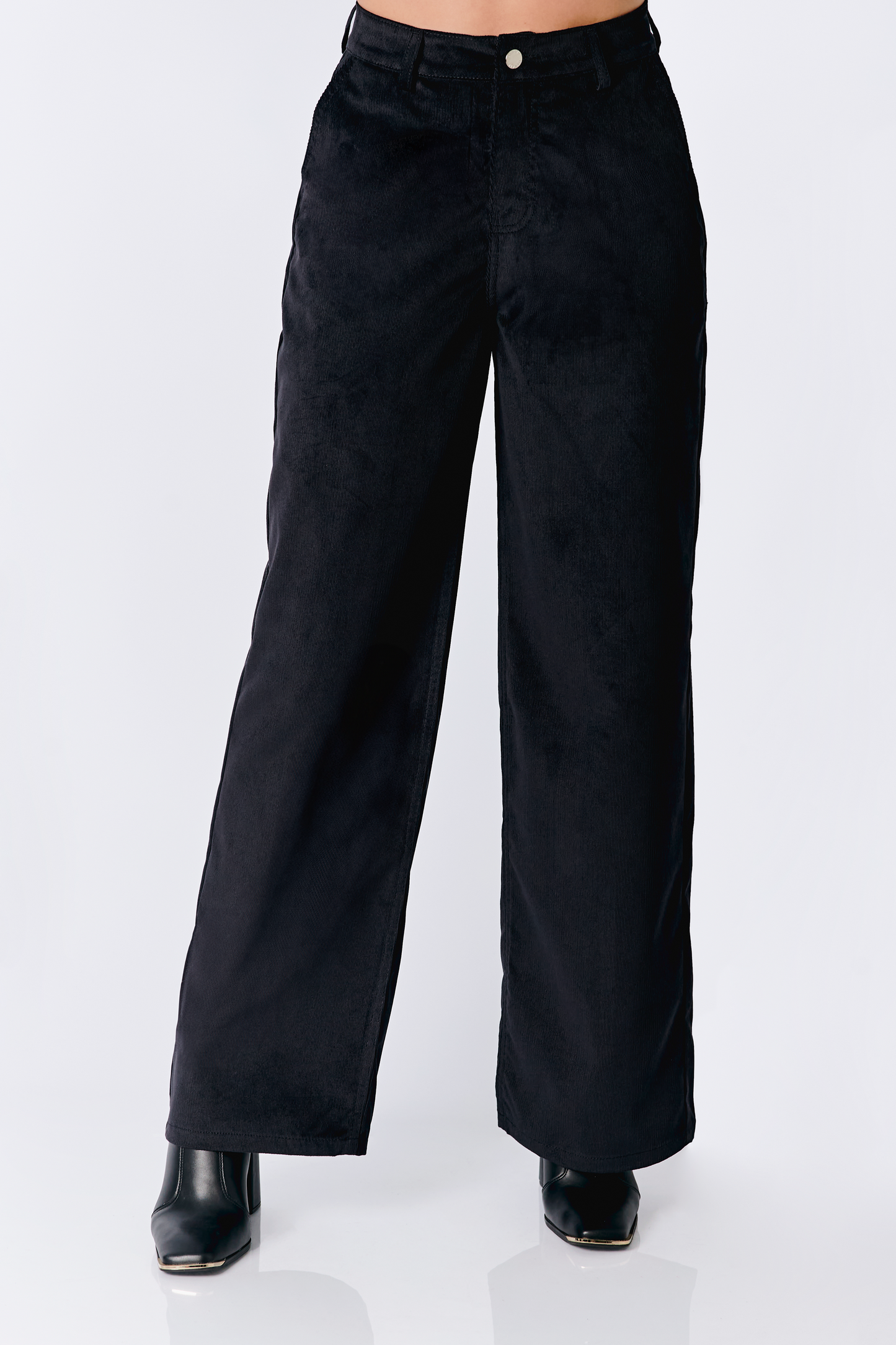 PANTALON A LA CINTURA RECTO THAIS NEGRO